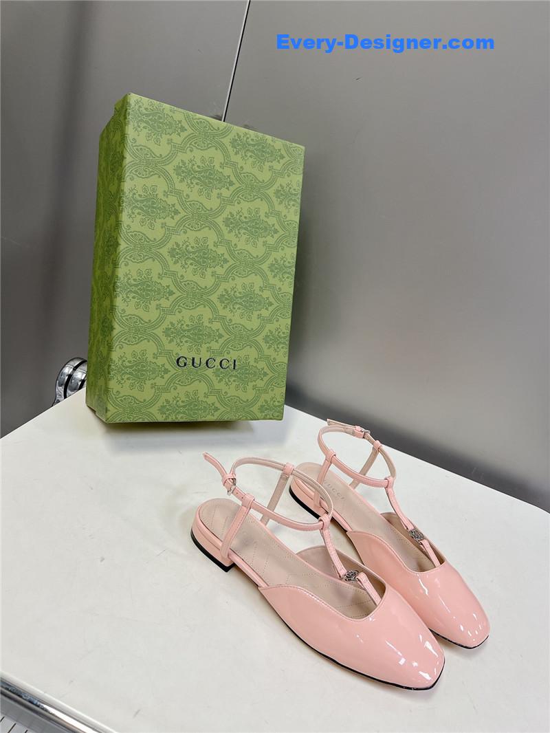 Gucci double G hardware buckle embellished sandals