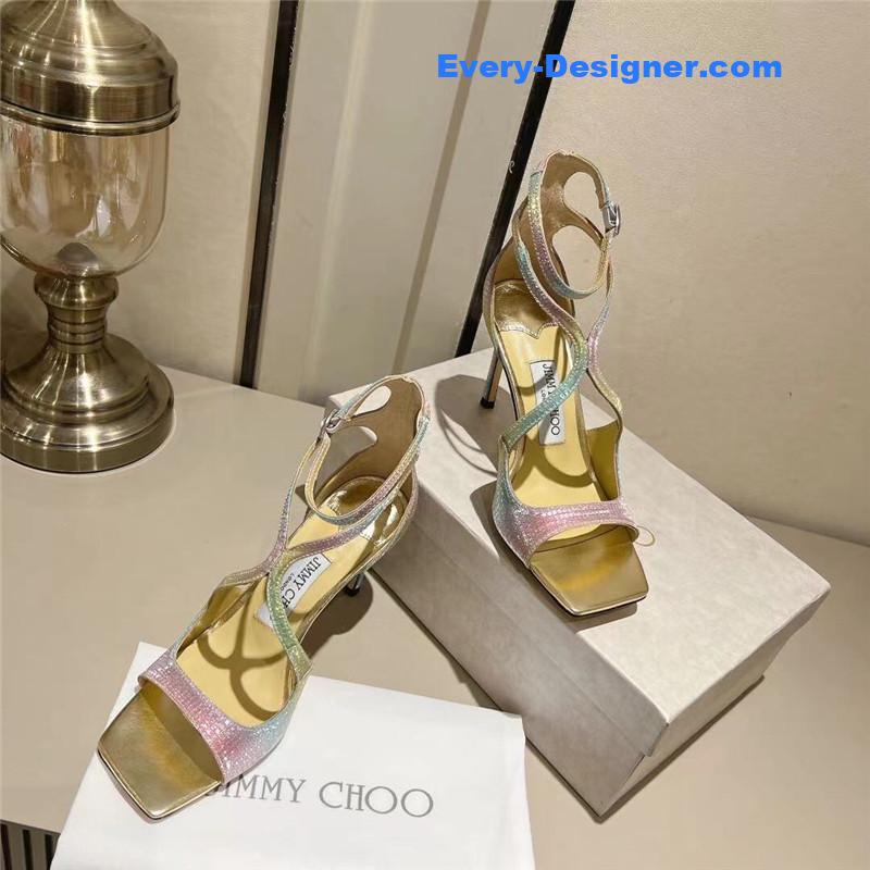 Jimmy Choo Rainbow Metallic High-Heeled Sandals