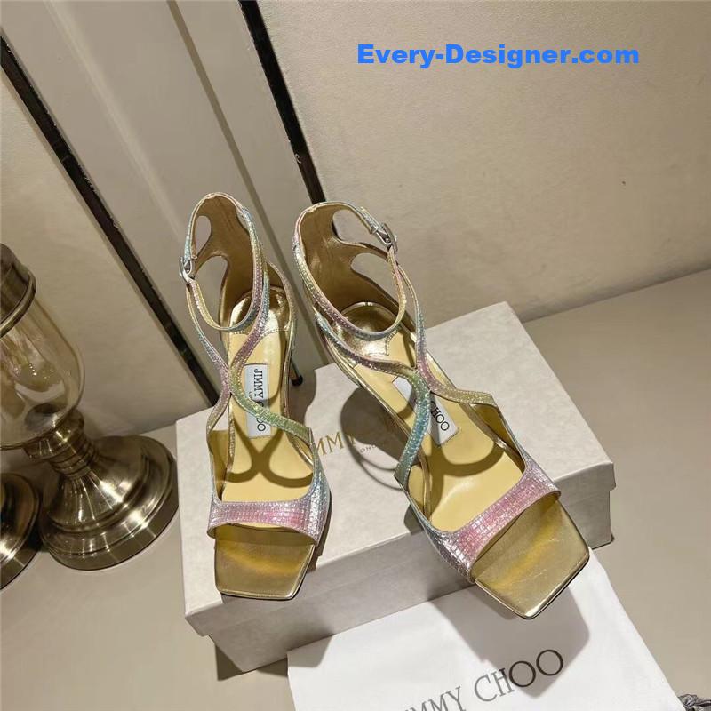 Jimmy Choo Rainbow Metallic High-Heeled Sandals