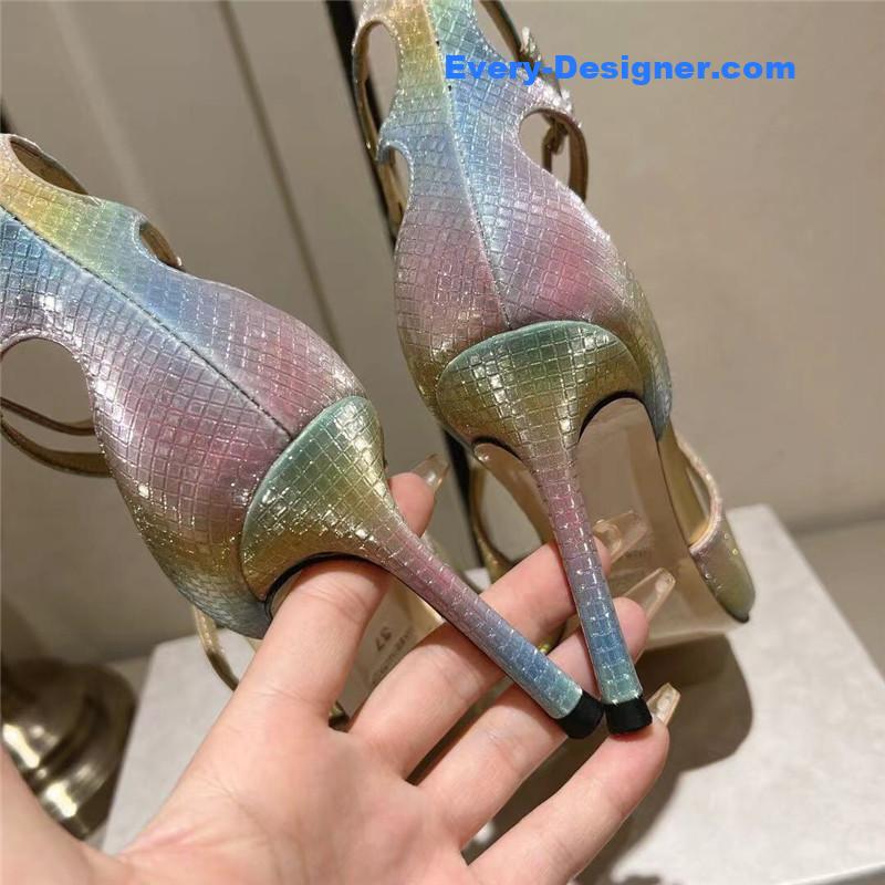 Jimmy Choo Rainbow Metallic High-Heeled Sandals