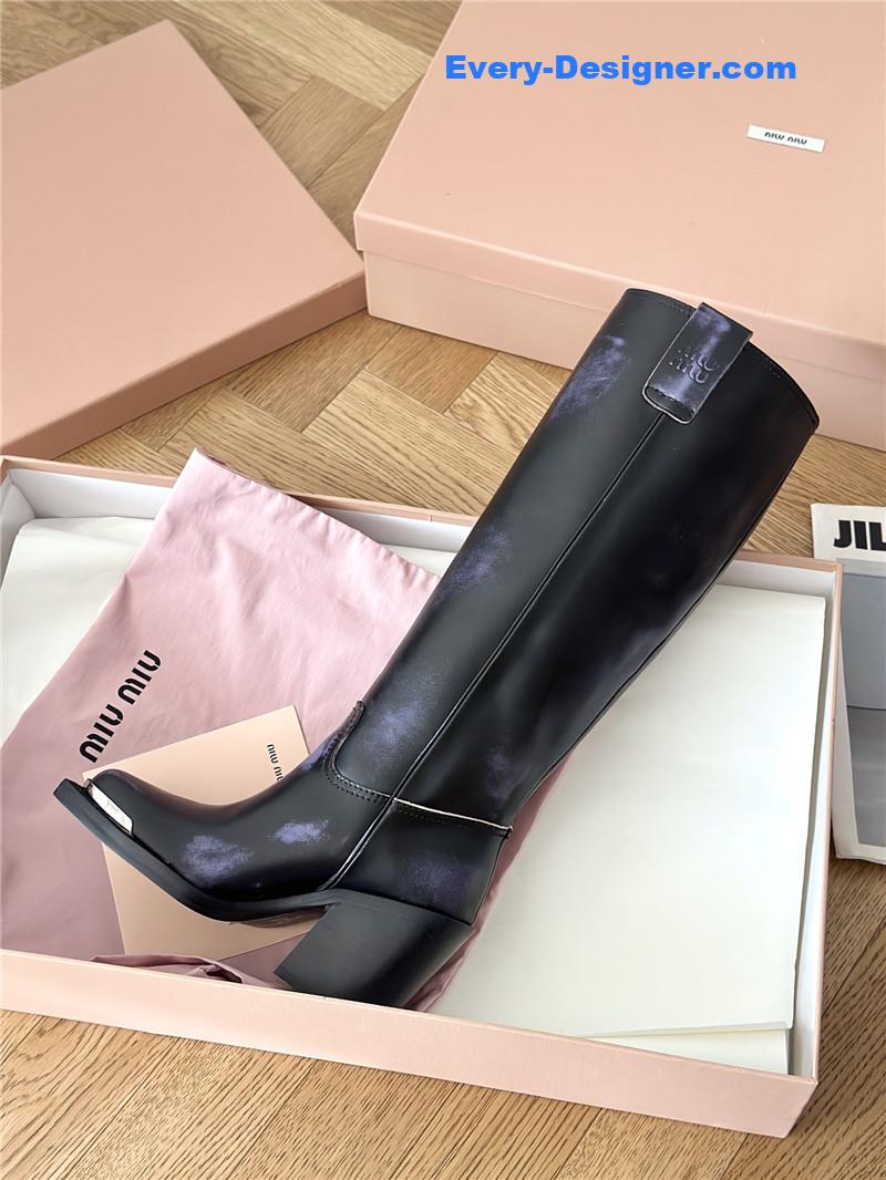 miumiu new western cowboy boots knight boots