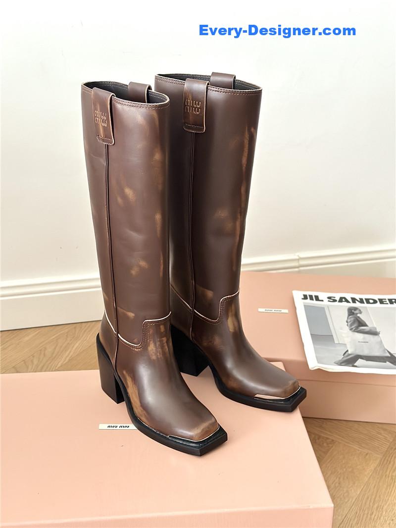 M1um1u new western cowboy boots knight boots