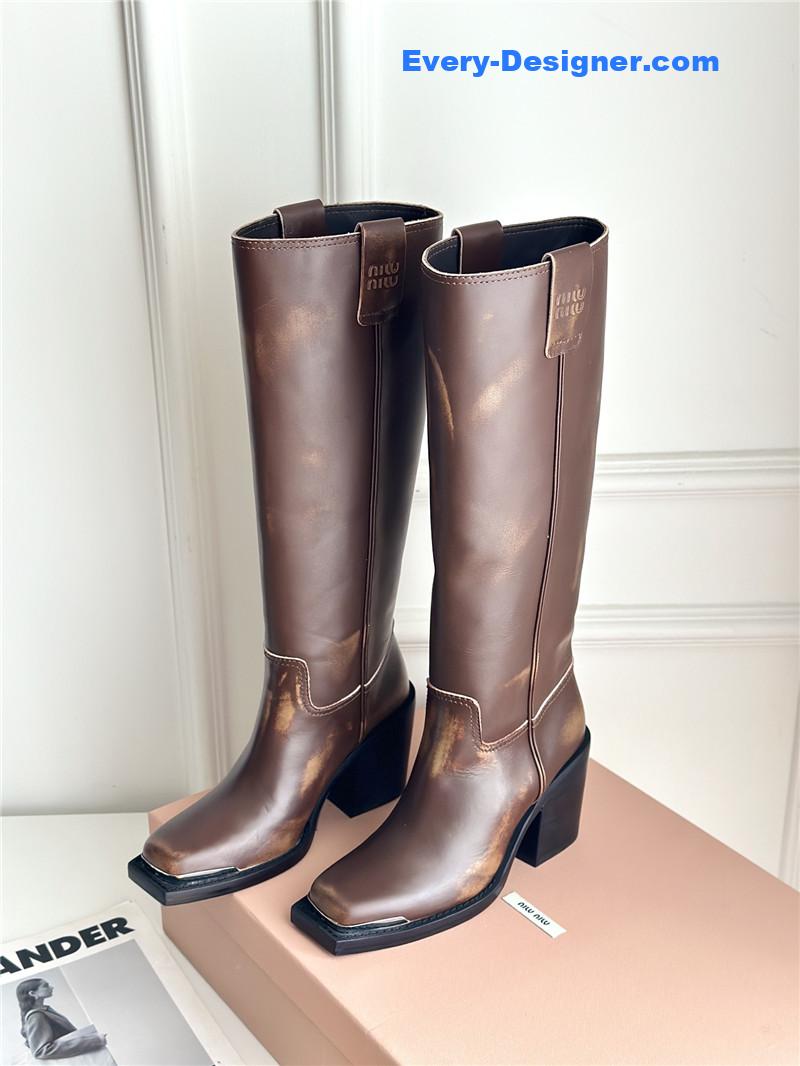 M1um1u new western cowboy boots knight boots