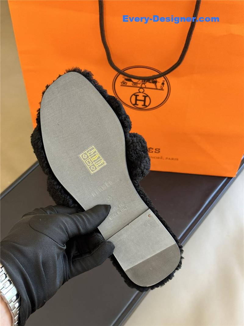 H**me5 fur roll cake hair h slippers