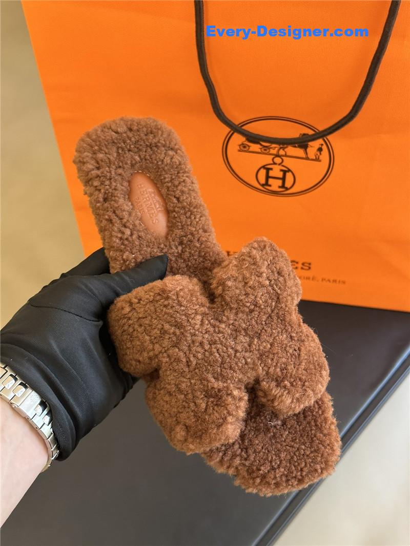 H**me5 fur roll cake hair h slippers