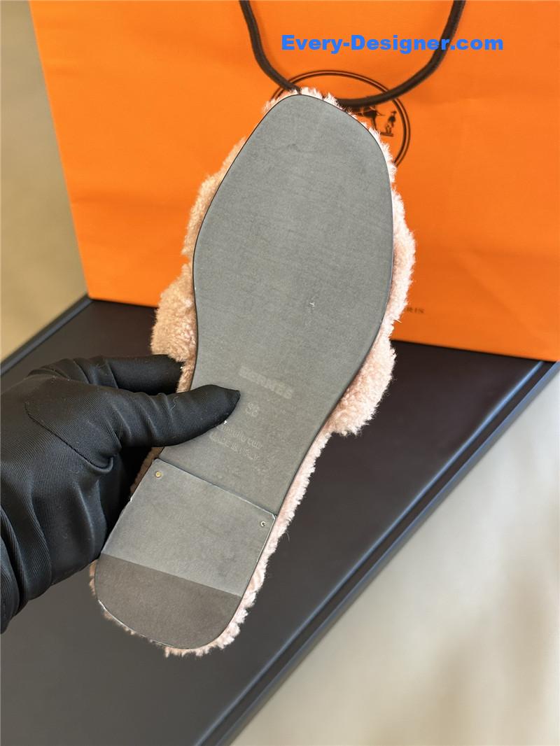 H**me5 fur roll cake hair h slippers