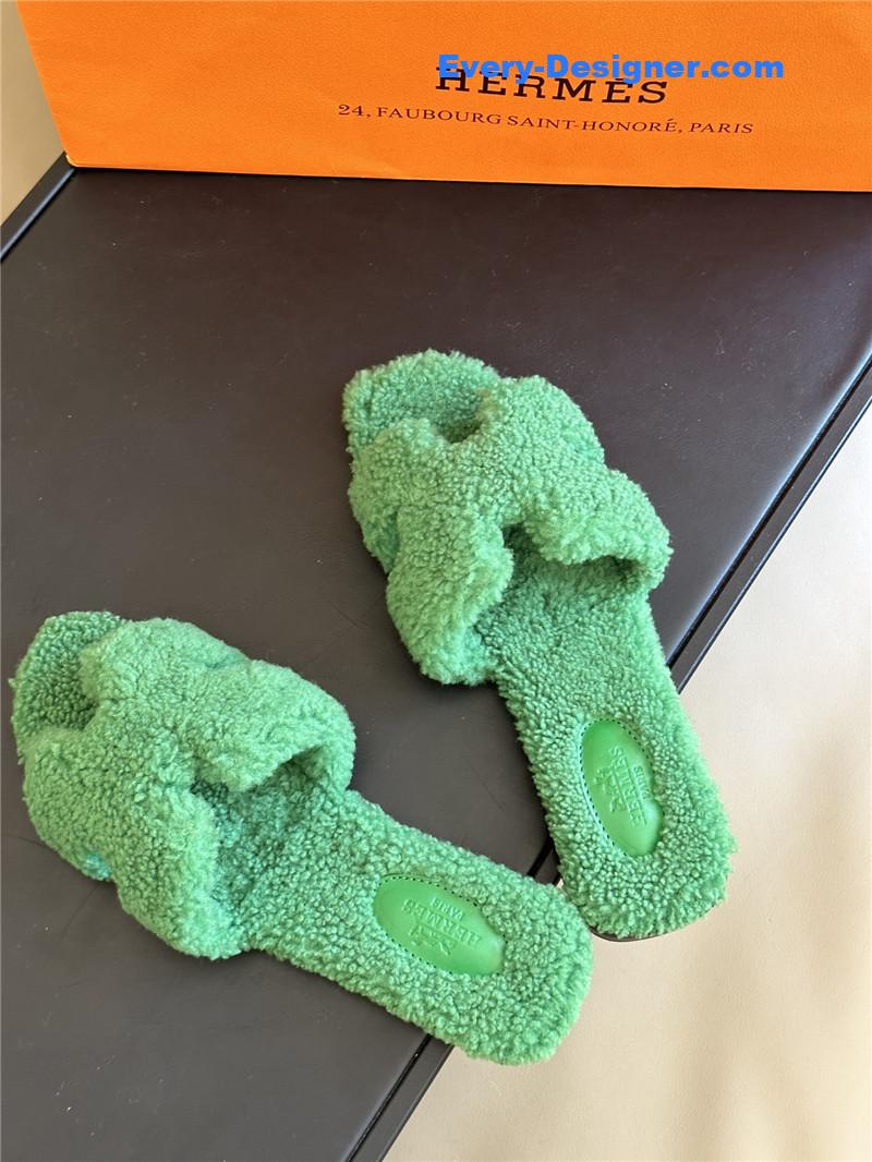 H**me5 fur roll cake hair h slippers