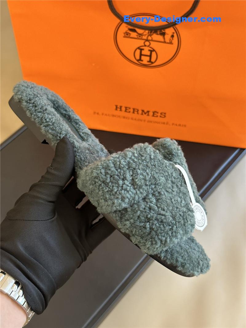 H**me5 fur roll cake hair h slippers