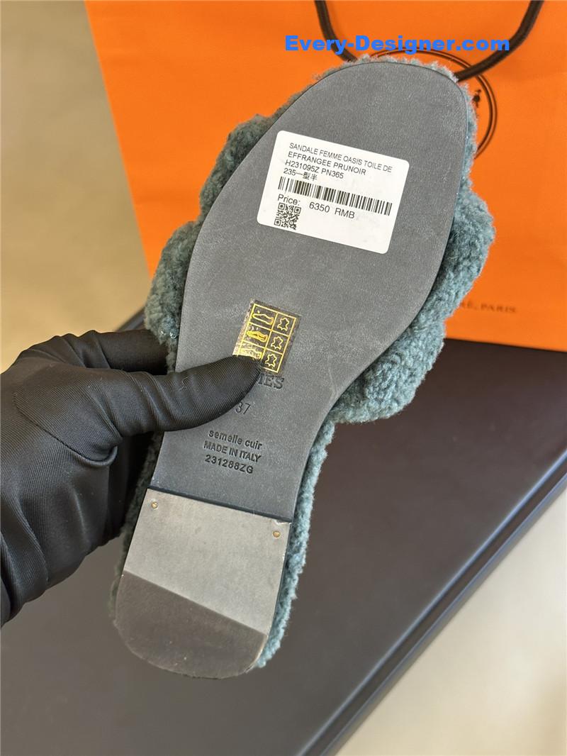 H**me5 fur roll cake hair h slippers