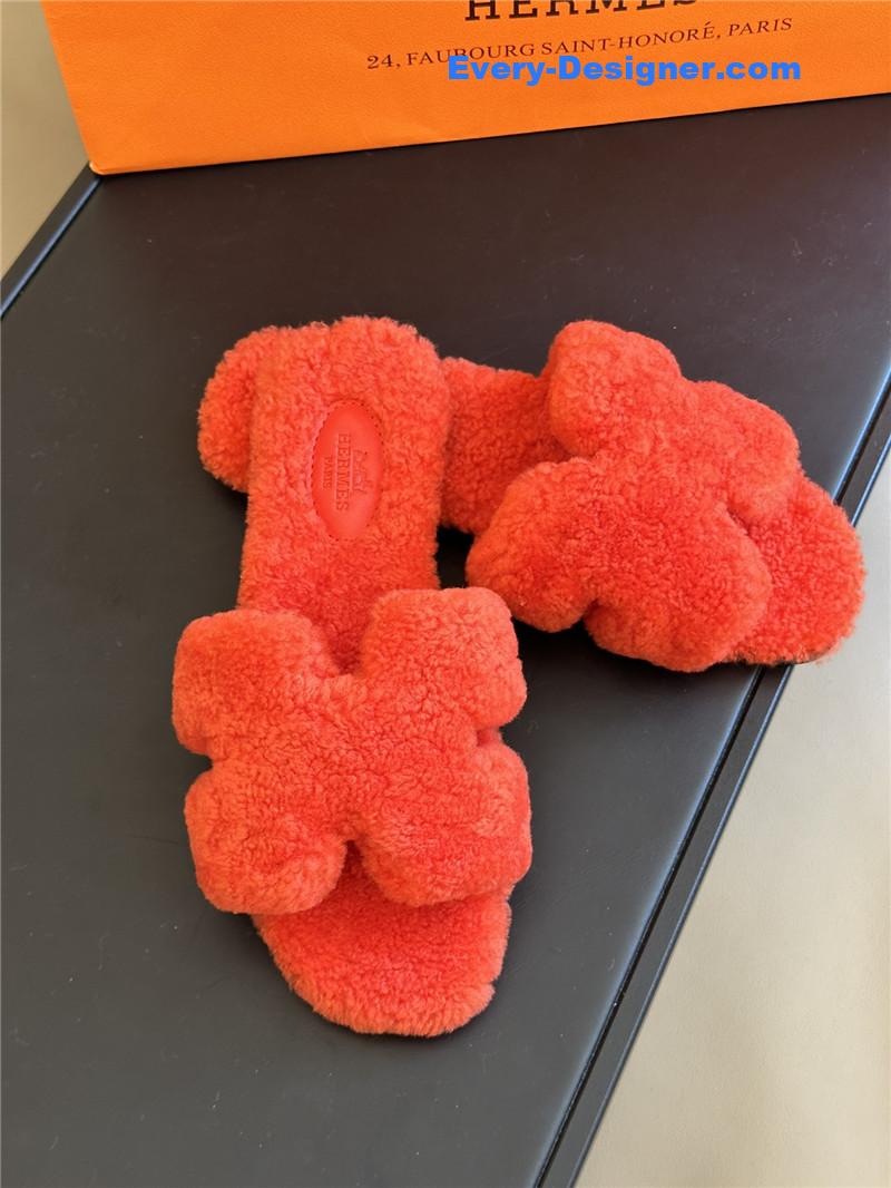 H**me5 fur roll cake hair h slippers