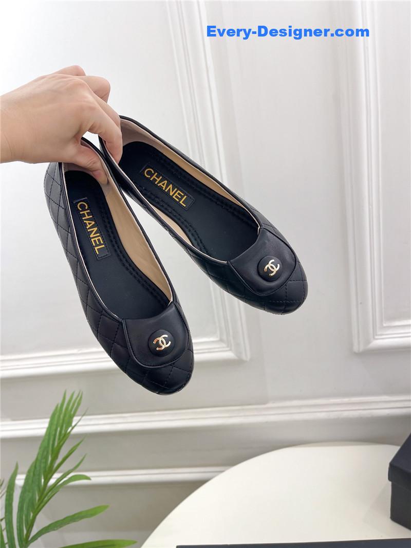 CC counter catwalk style ribbed flat shoes