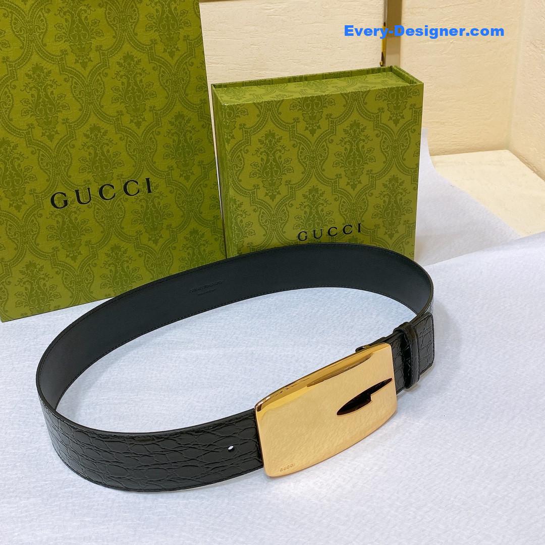 Gucci vintage letter G buckle wide belt
