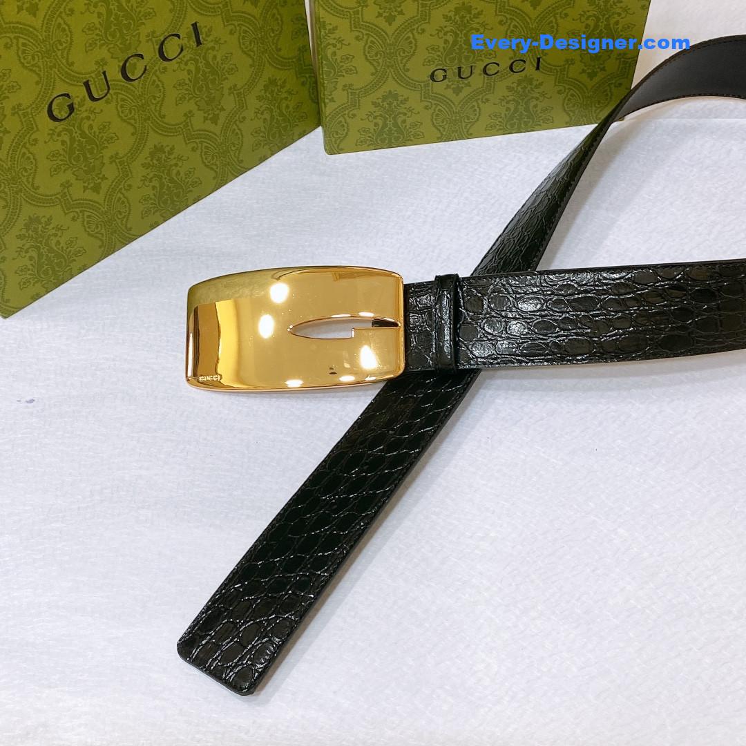 Gucci vintage letter G buckle wide belt