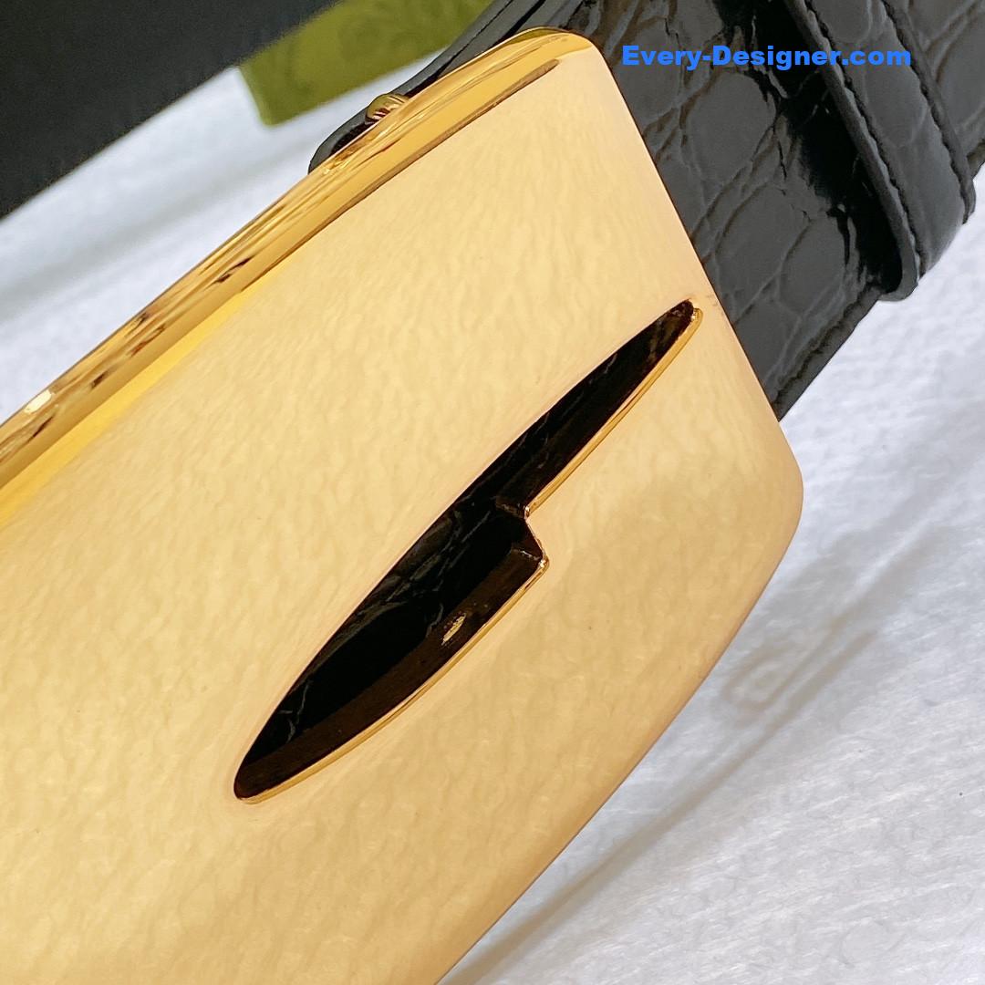 Gucci vintage letter G buckle wide belt