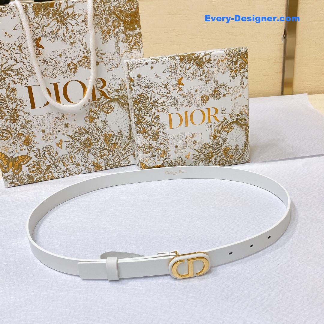 Dior new C D buckle brass calfskin belt