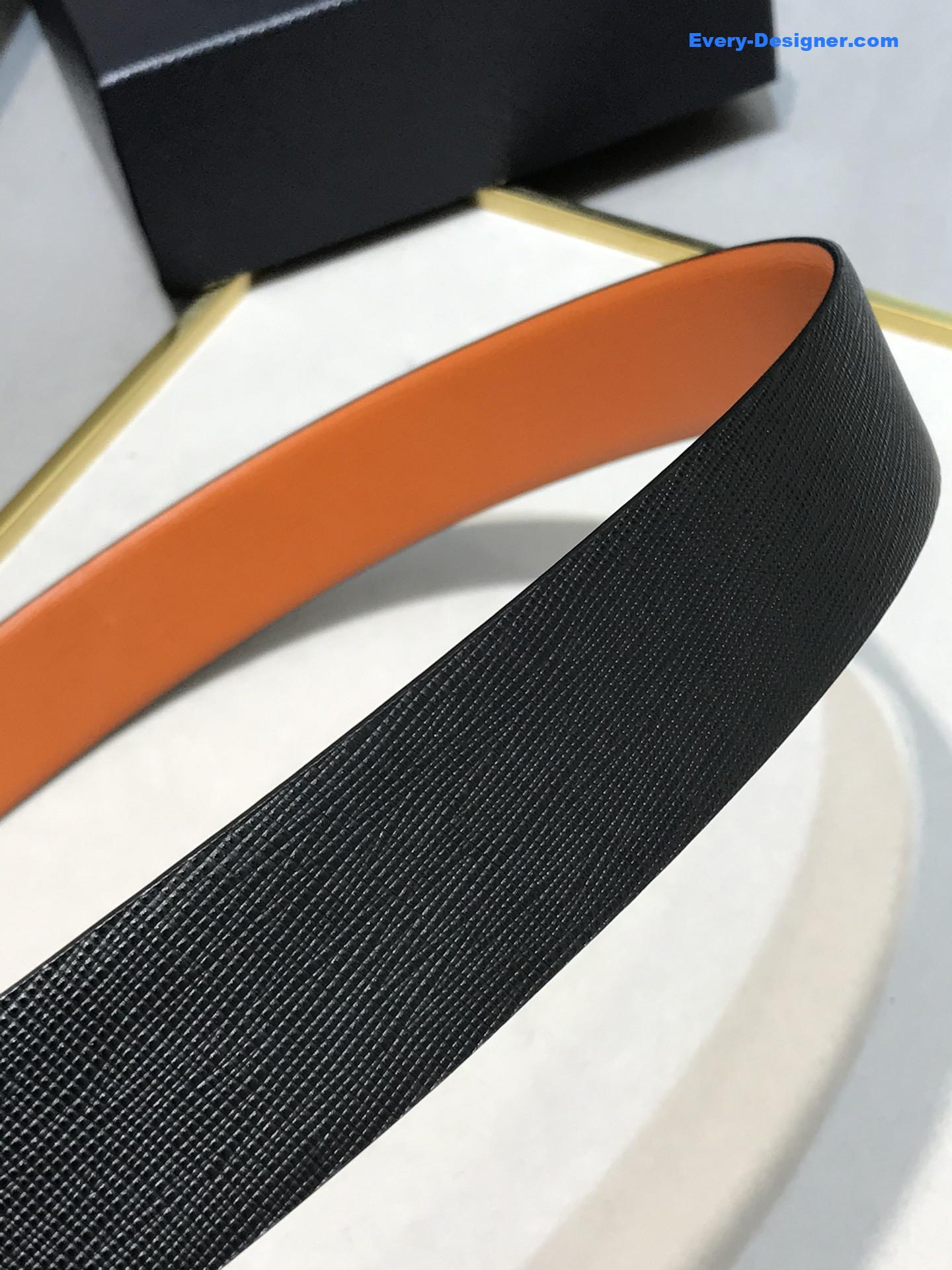 Pra*a saffiano leather belt