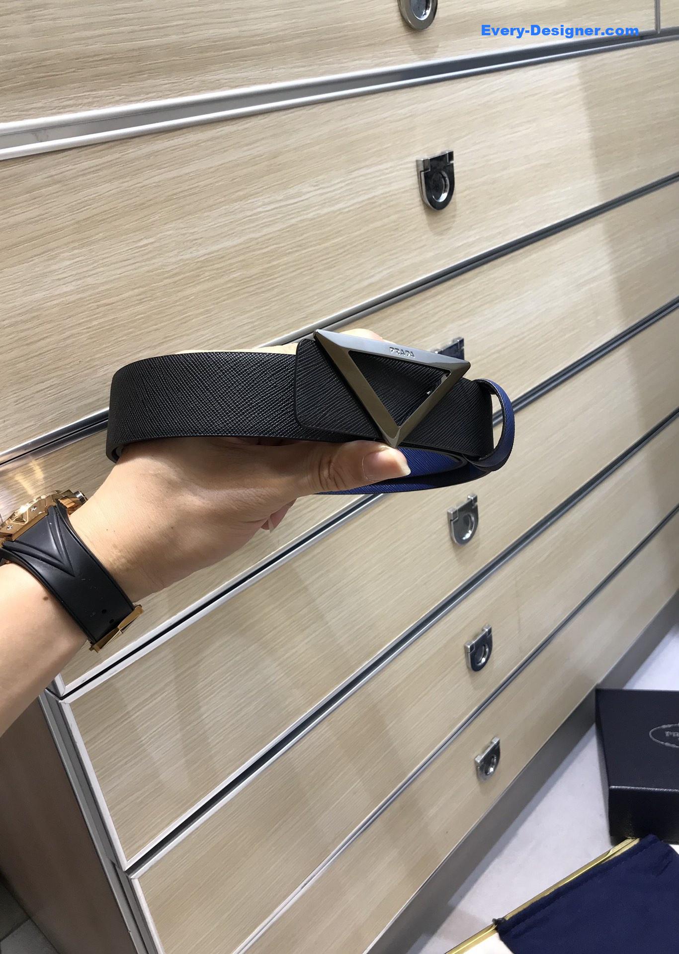 prada saffiano leather belt