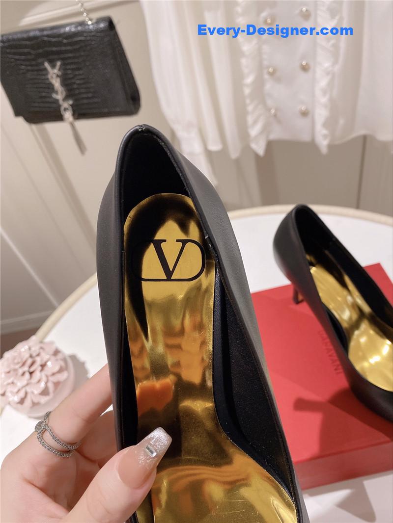 valentino top rhinestone stud high heels