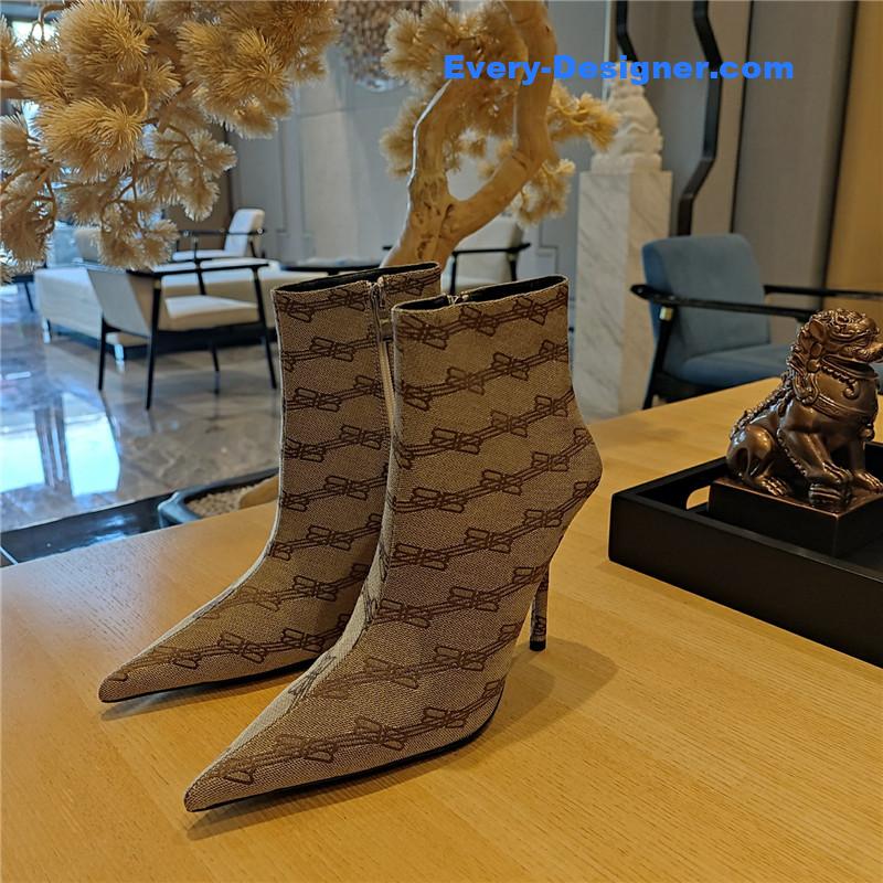 Ba1en*iaga pointed toe stiletto boots