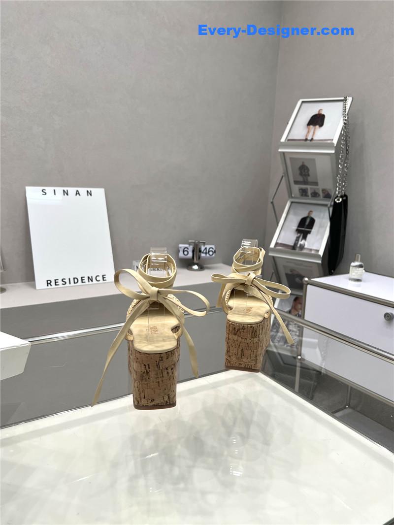 Pra*a woven platform strappy sandals