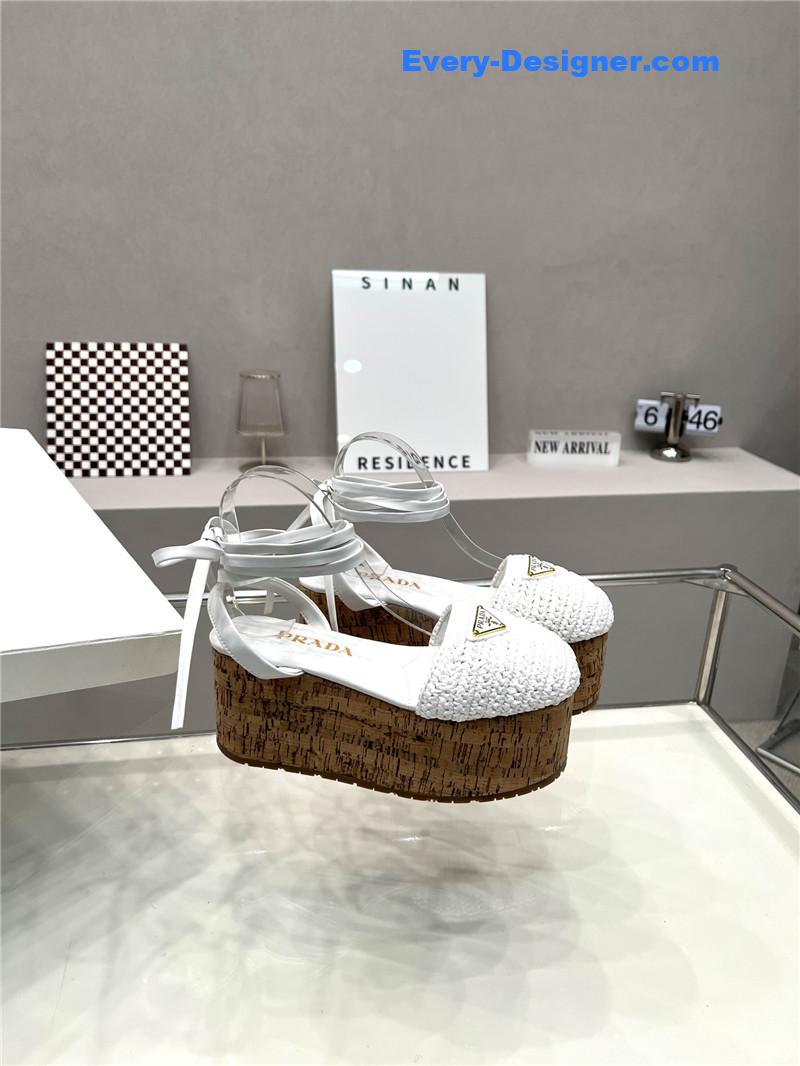 Pra*a woven platform strappy sandals