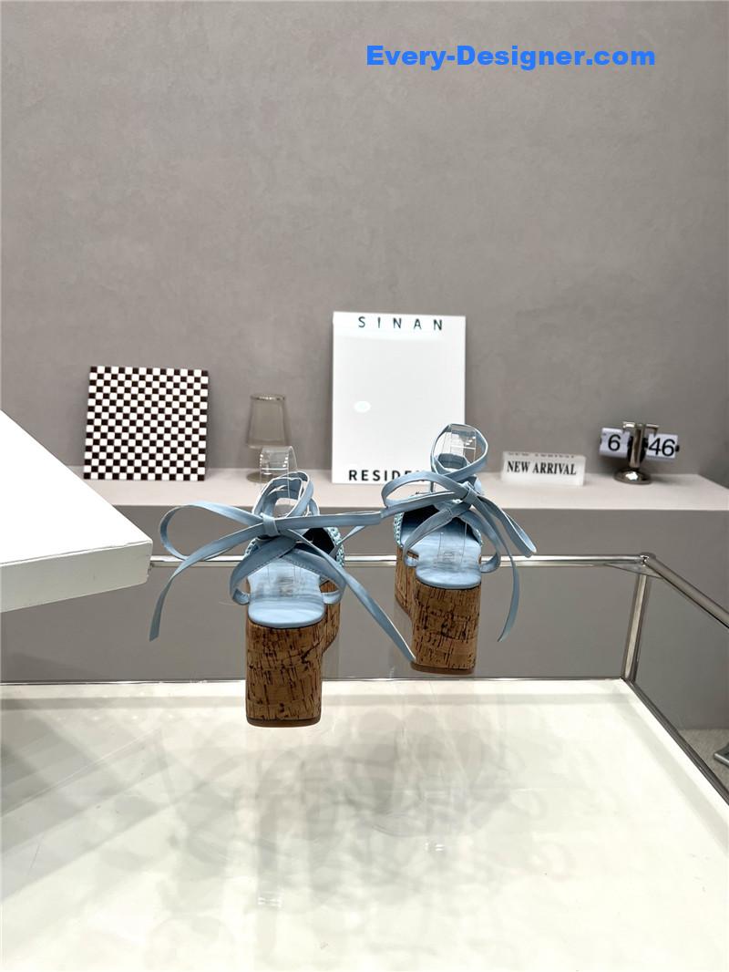 Pra*a woven platform strappy sandals