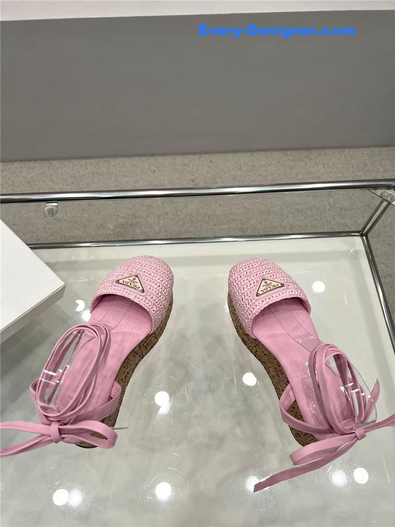 Pra*a woven platform strappy sandals