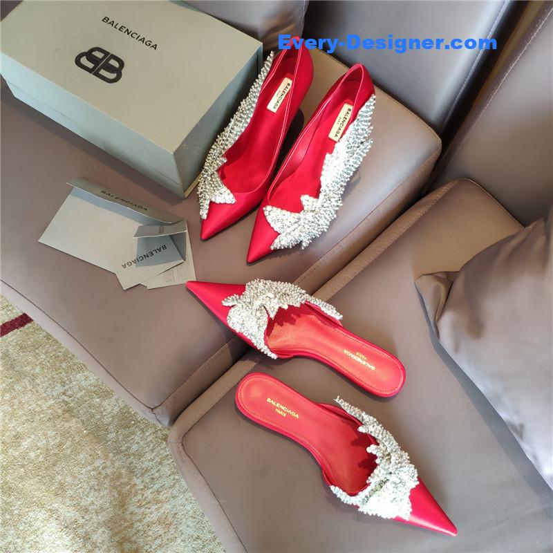 Ba1en*iaga pointed toe sandals