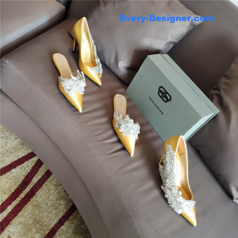 Ba1en*iaga pointed toe sandals