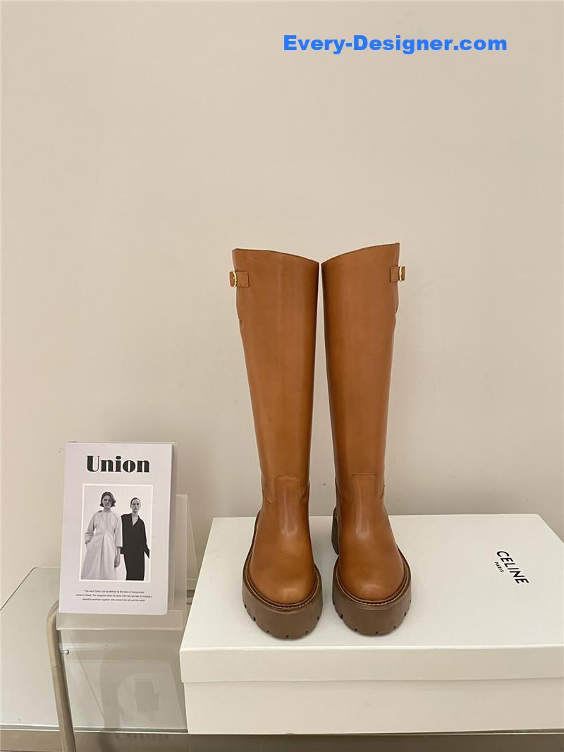 Ce1i*e autumn and winter new thick-soled tall knight boots