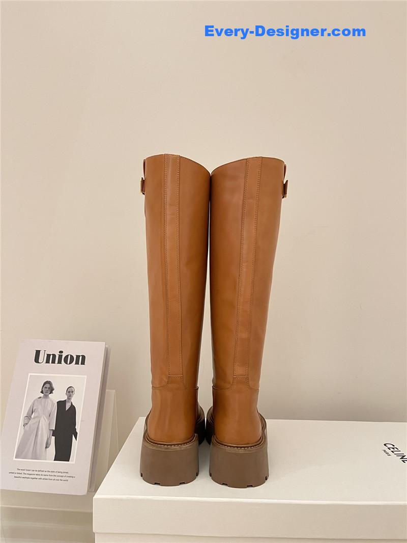 Ce1i*e autumn and winter new thick-soled tall knight boots