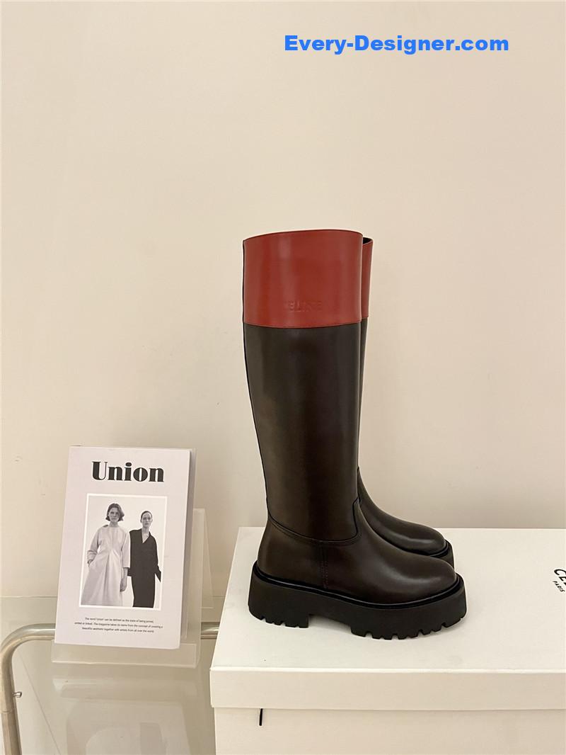Ce1i*e autumn and winter new thick-soled tall knight boots