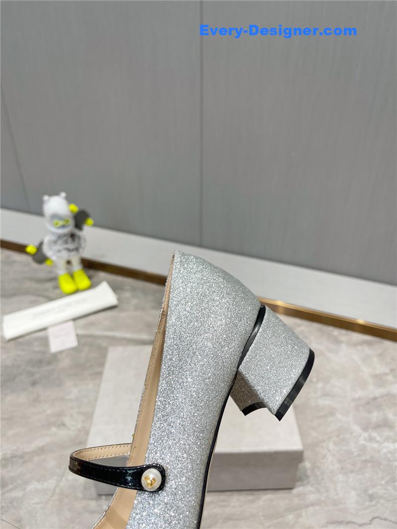 J1m*y Ch00 classic square toe ballerinas