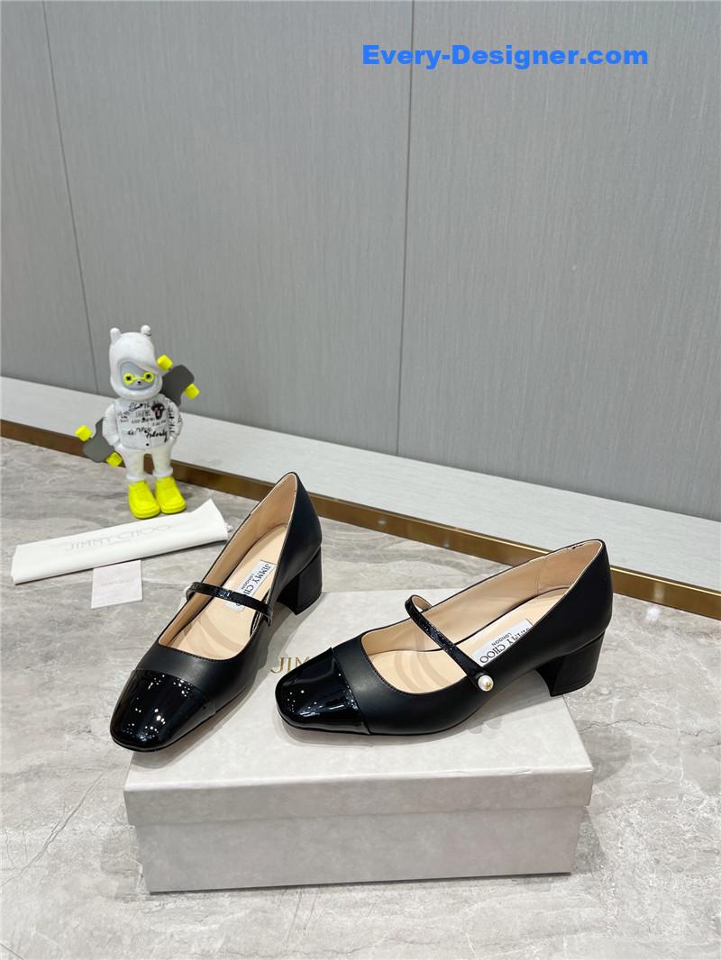 J1m*y Ch00 classic square toe ballerinas