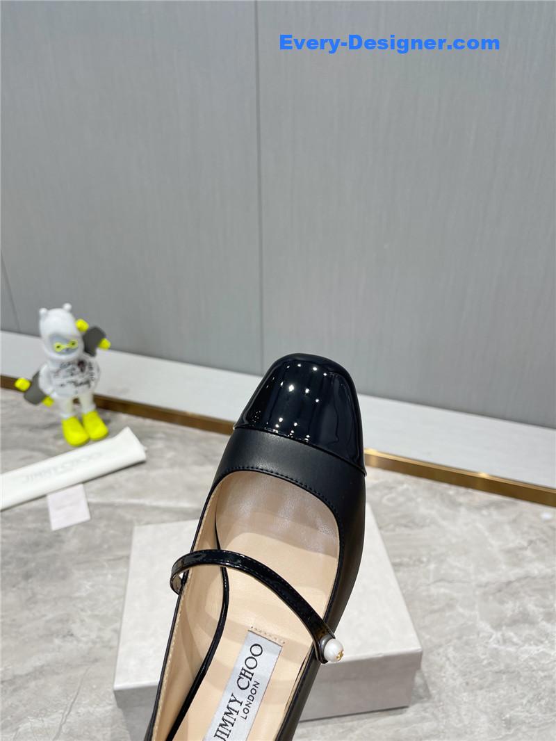 J1m*y Ch00 classic square toe ballerinas