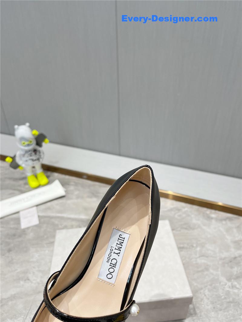 J1m*y Ch00 classic square toe ballerinas