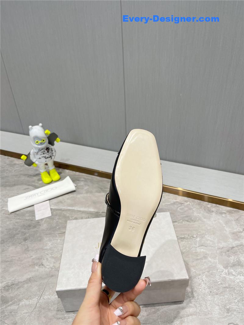 J1m*y Ch00 classic square toe ballerinas