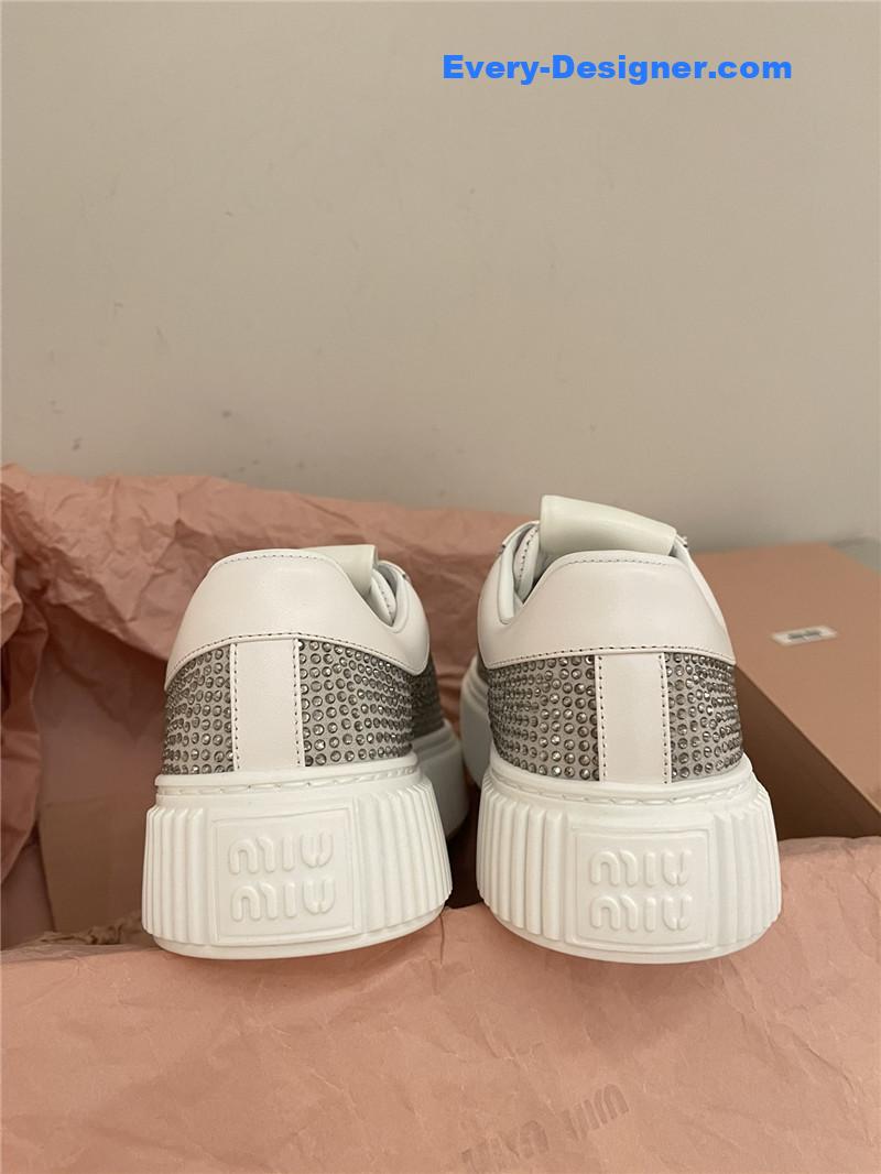 m1um1u D1am0nd biscuit white shoes