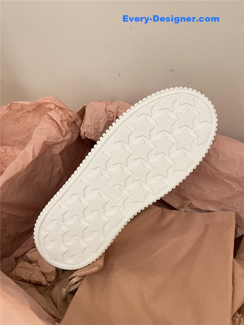 m1um1u D1am0nd biscuit white shoes