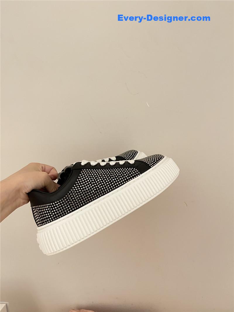 m1um1u D1am0nd biscuit white shoes