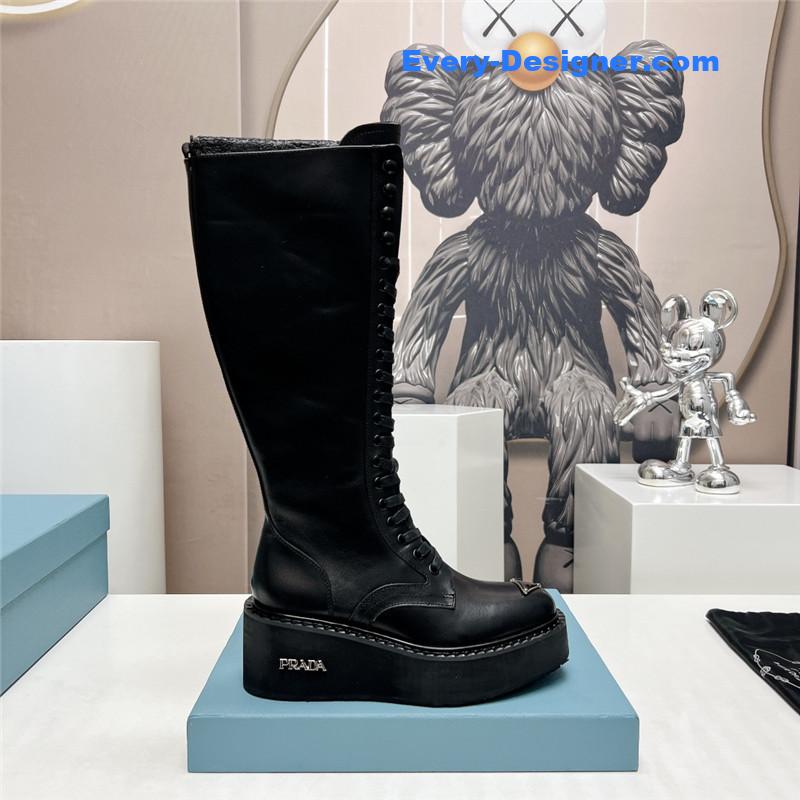 Pra*a round toe platform lace-up boots
