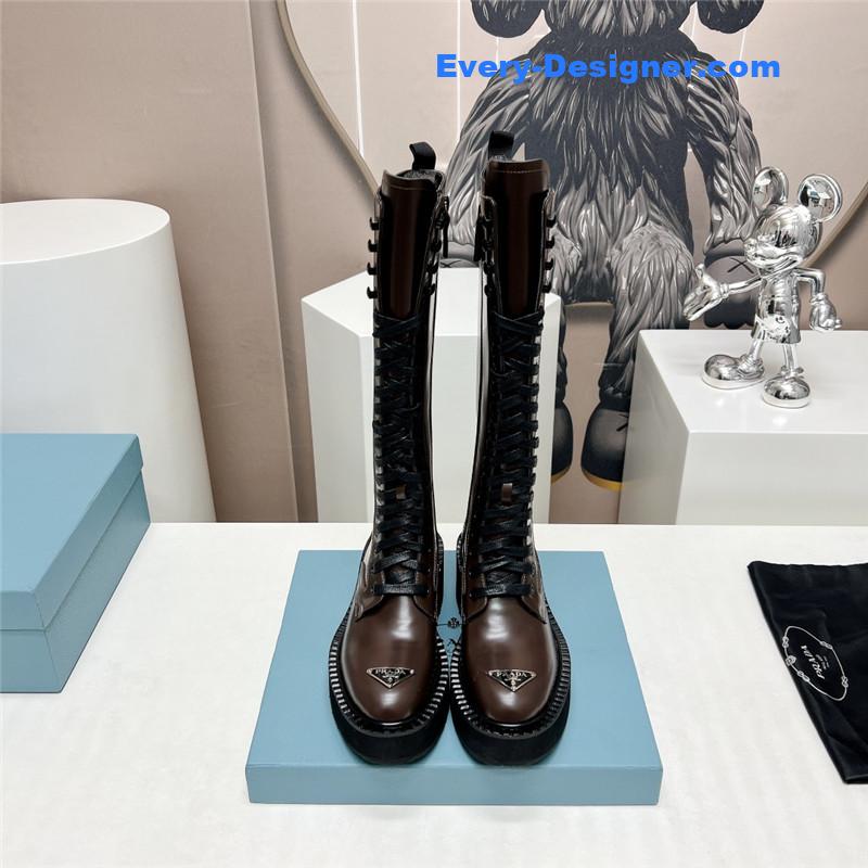 Pra*a round toe platform lace-up boots