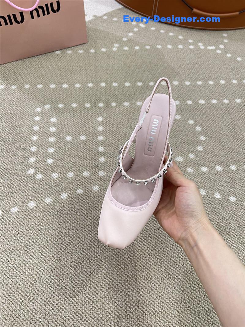 M1um1u new open heel ballet high heels