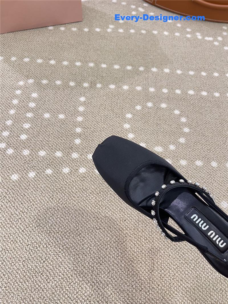 M1um1u new open heel ballet high heels