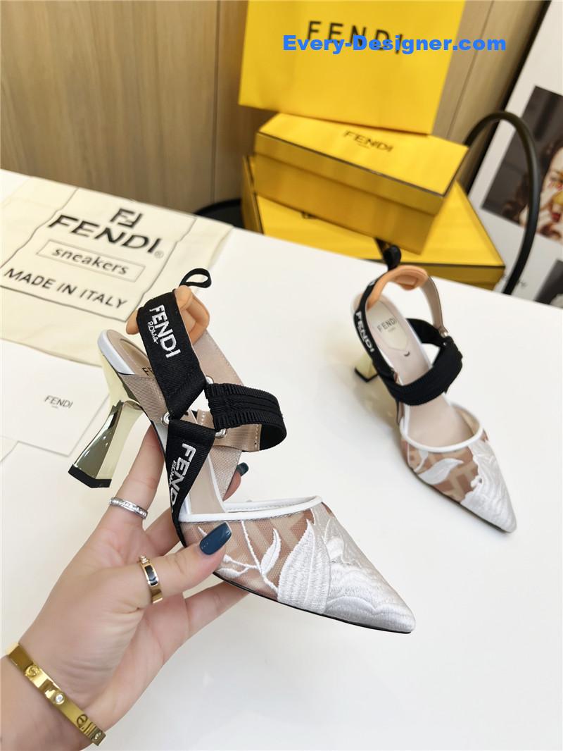 F**di slingback hummingbird pumps