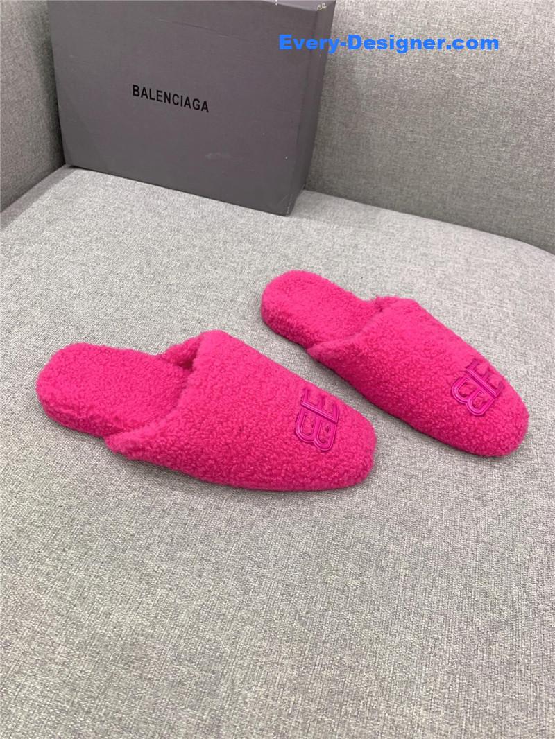 Ba1en*iaga classic fur flat slippers