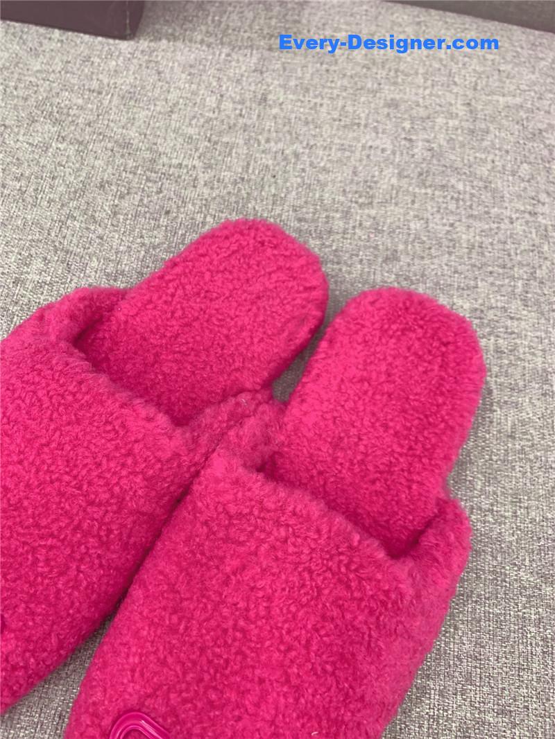 Ba1en*iaga classic fur flat slippers