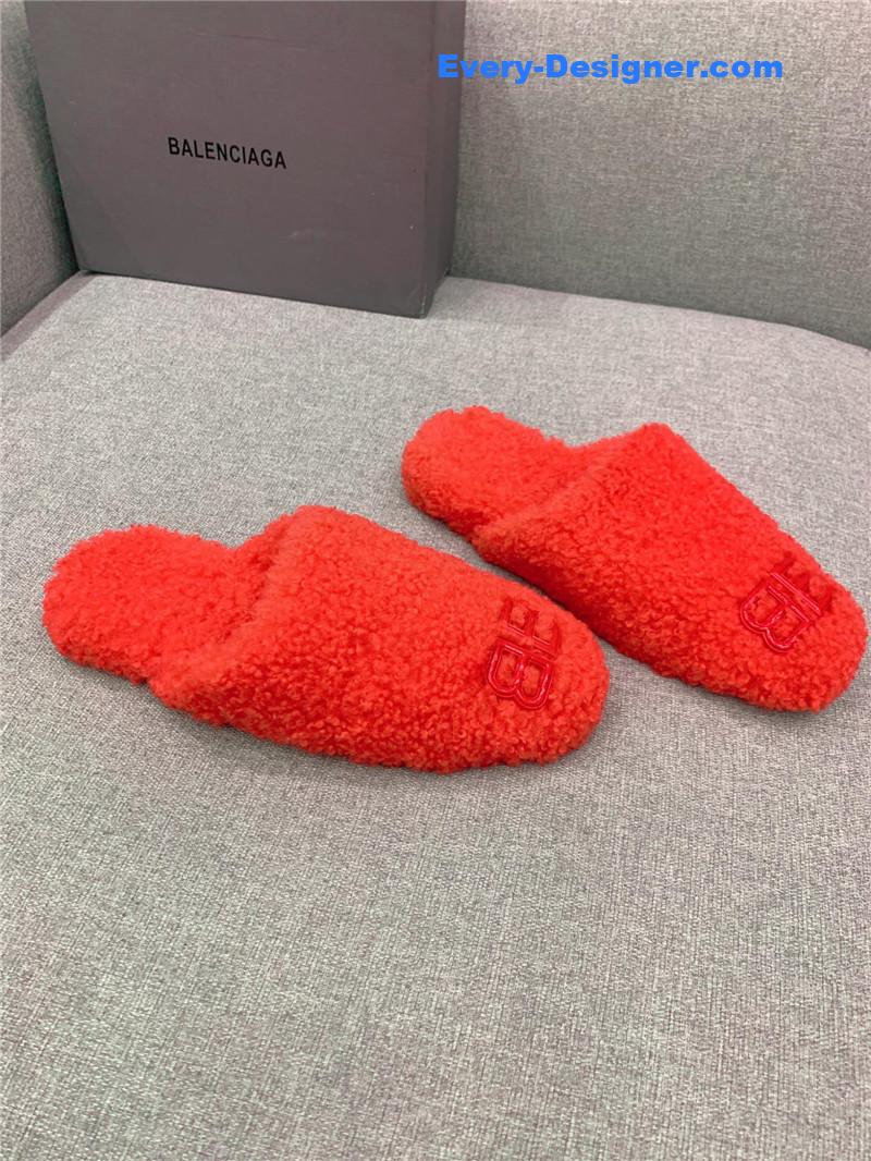 Ba1en*iaga classic fur flat slippers