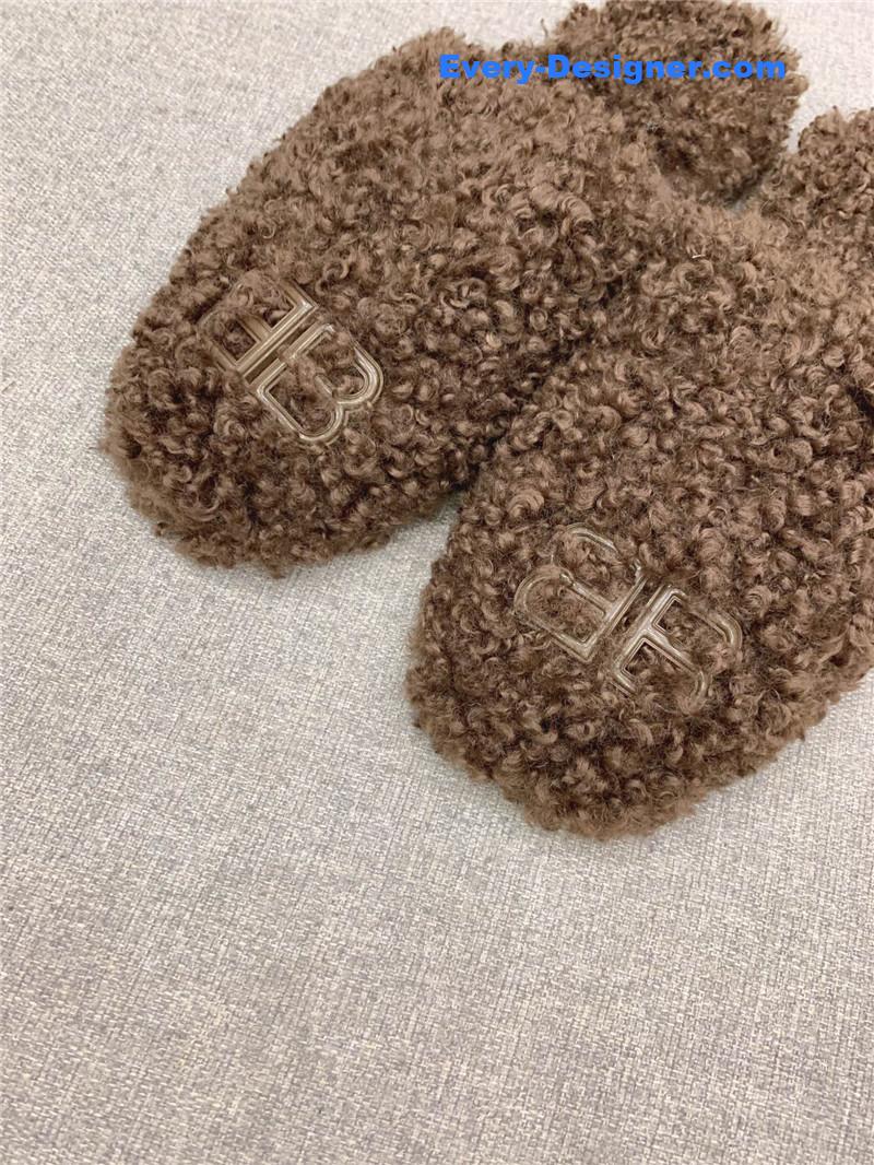 Ba1en*iaga classic fur flat slippers