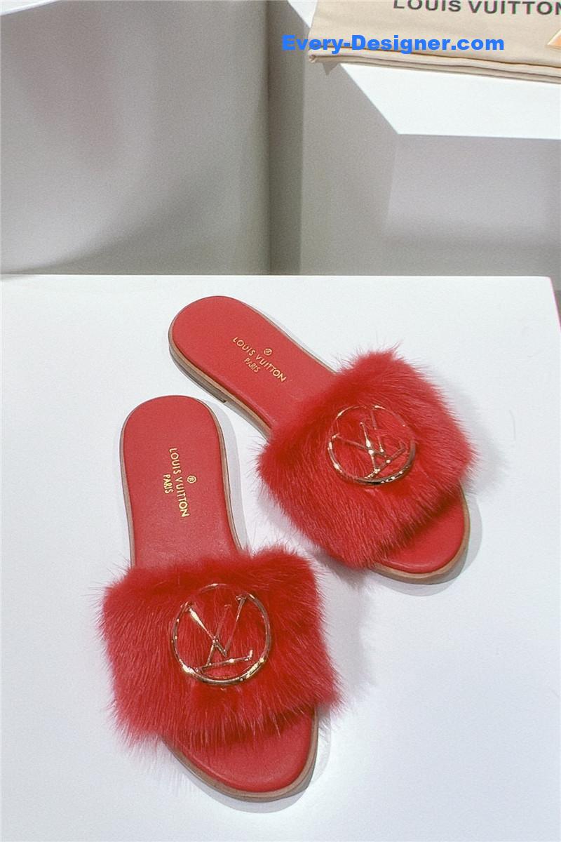 louis vuitton LV flat open toe sandals